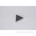 Black and white quartz triangle cuvettes